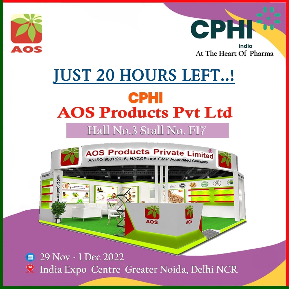 #CPHI2022
Just 20 Hours LEFT...!!

Our team cordially invites you to visit our Stall at the CPHI India 2022.

Please don't forget our Stall:
Hall No. 3, F-17
India Expo Center, Greater Noida
Date: 29 November to 01 December 202

#CPHI #cphiindia #formulation #pharmanews
