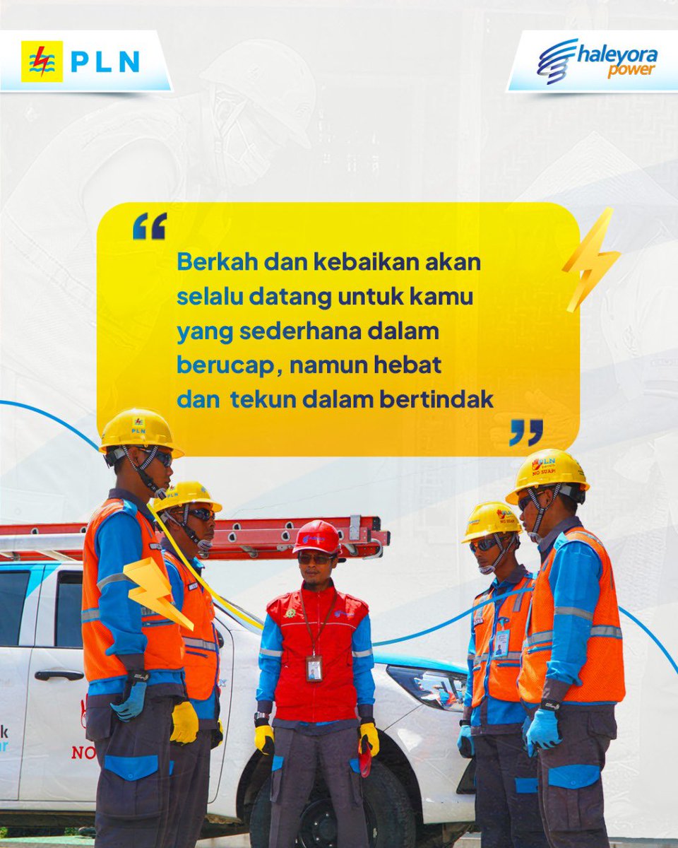 pln_services's tweet photo. Semoga setiap langkah dan keringat kita membawa keberkahan dan kebaikan ya #SobatHP. Jangan lupa untuk selalu semangat jalani hari!
#HaleyoraPower #PLNGroup #ListriQu #SolusiKebutuhanListrikmu https://t.co/wMHELvDsML