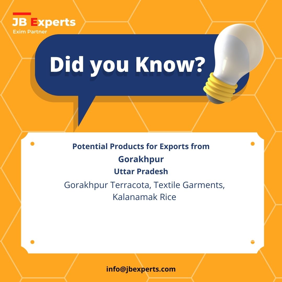 jb_experts's tweet photo. What you can #Export From Uttar Pradesh Gorakhpur #export #import #business #JBExperts #Consultation #training #Exim #coaching#Gorakhpur #Terracota #Textile #Garments #Kalanamak #Rice https://t.co/jkNmaEvyyP