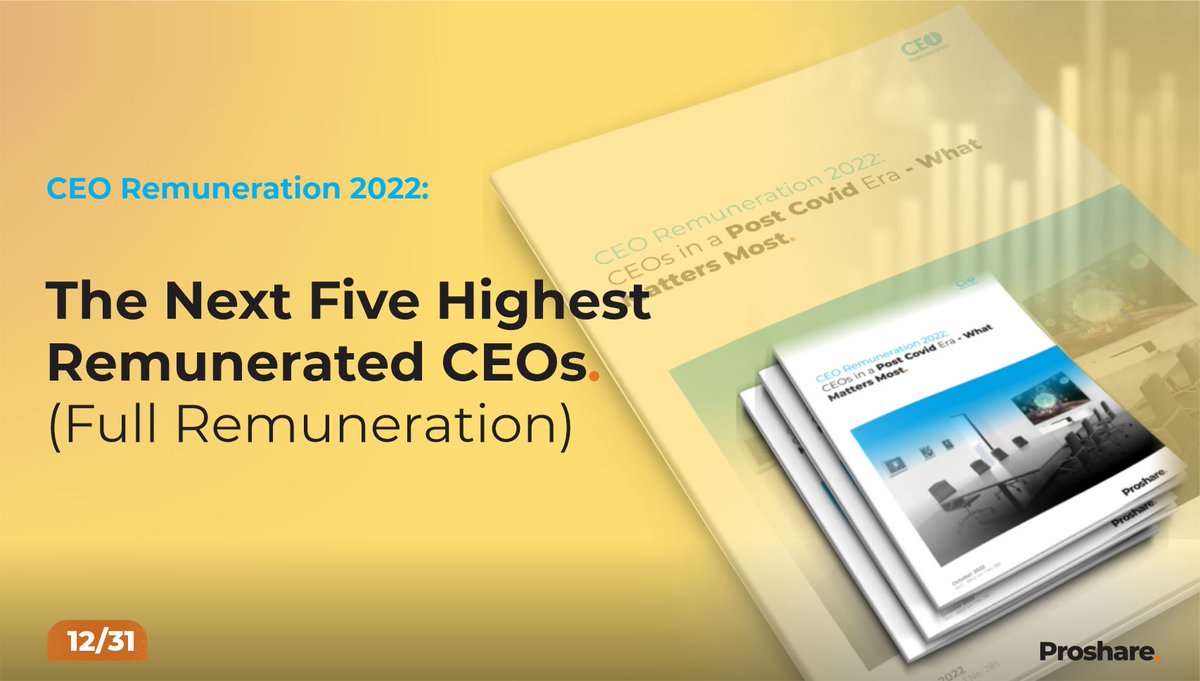 proshare's tweet photo. #CEORemuneration 2022: The Next Five Highest Remunerated CEOs (Full Remuneration)
read more:
https://t.co/XGZ7NrHVOZ
#AskProshare
#CEORemunerationReport https://t.co/QuAe6ptrwu