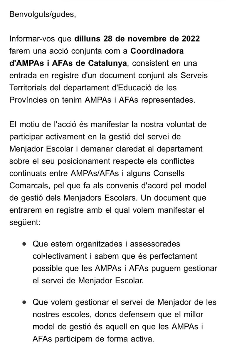 Coordinadora AMPAs i AFAs Catalunya tweet media