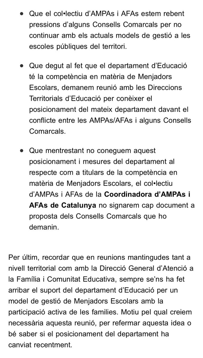 Coordinadora AMPAs i AFAs Catalunya tweet media
