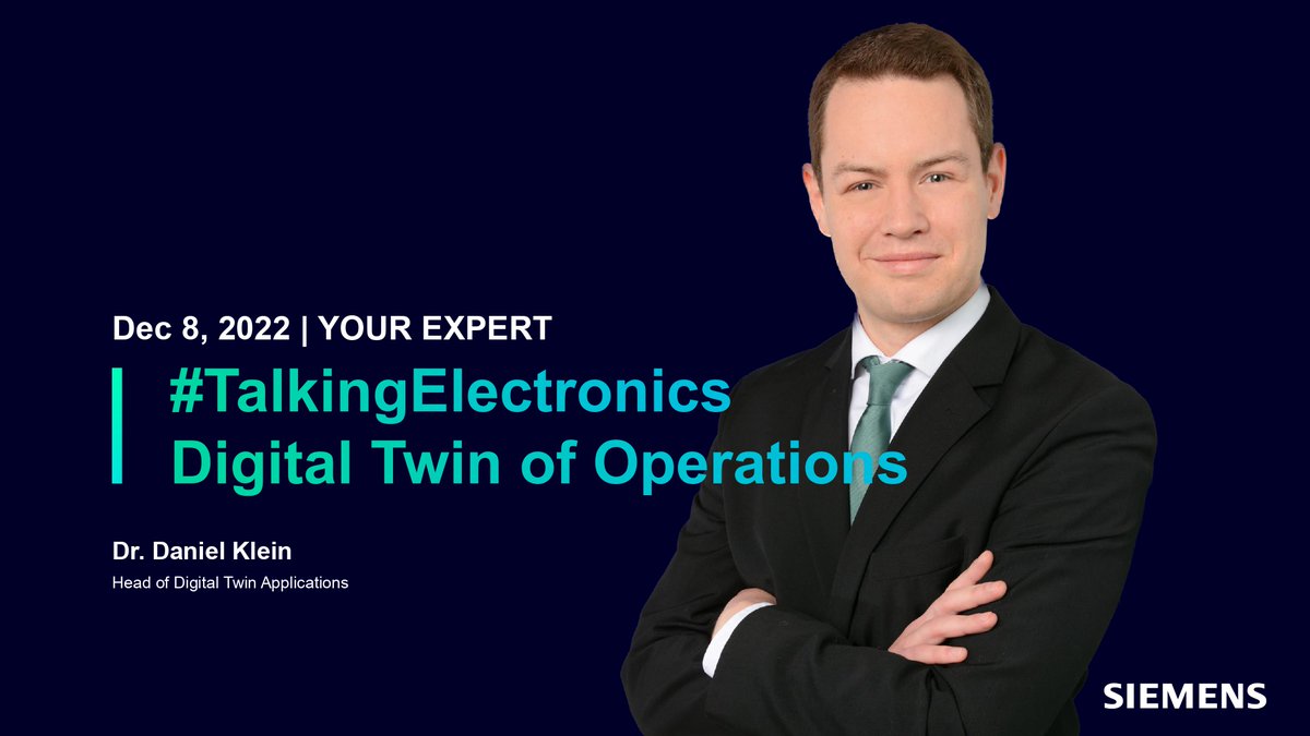 Tobias Fengel (@tobiasfengel) on Twitter photo Increasing flexibility is one of the biggest challenges in the #Electronics production. But how can we solve this problem? With the #DigitalTwin! Register now for free for the next #TalkingElectronics #webinar with @DanielKlein: sie.ag/3DgBZyv <a href="/siemensindustry/">Siemens Industry</a> Increasing flexibility is one of the biggest challenges in the #Electronics production. But how can we solve this problem? With the #DigitalTwin! Register now for free for the next #TalkingElectronics #webinar with @DanielKlein: sie.ag/3DgBZyv <a href="/siemensindustry/">Siemens Industry</a>
