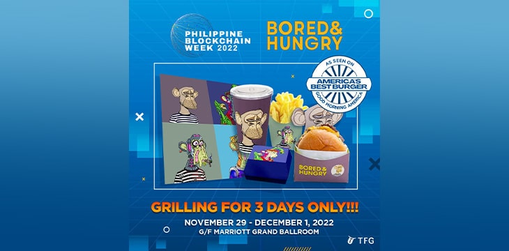 🔴Newsflash NFT-Inspired Restaurant Bored and Hungry to Set up Pop-up Store During Philippine #Blockchain Week @FoodFightersU, the world’s first #NFT restaurant group, is bringing its famous Bored and Hungry pop-up store to the #PhilippineBlockchainWeek. (CoinGeek)