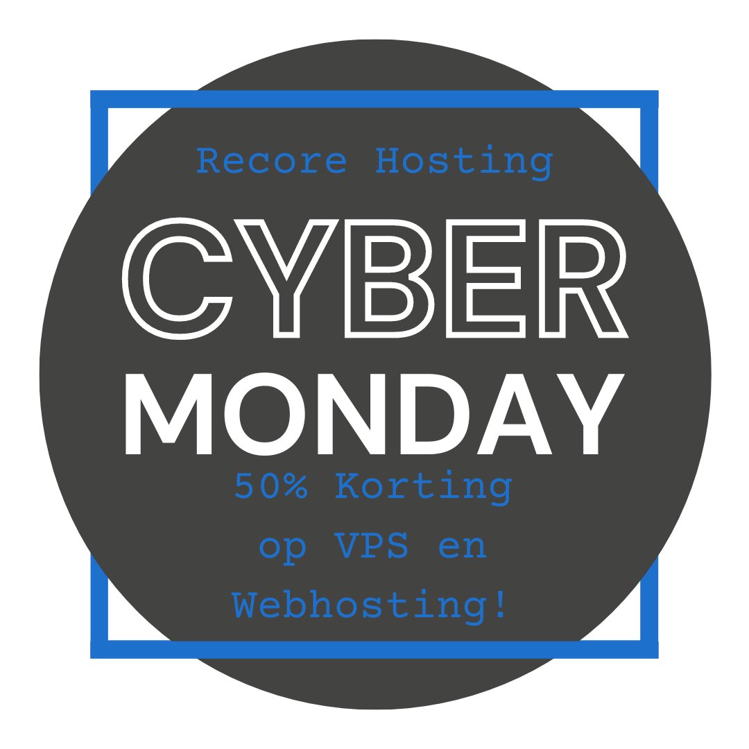 recorehosting's tweet photo. CYBER MONDAY

Ook aan deze actie doen wij mee! Krijg enkel vandaag 50% korting op onze VPS en WebHosting! 

Nu te vinden op: https://t.co/FDswVXiRCC https://t.co/rJMjSKGDIh