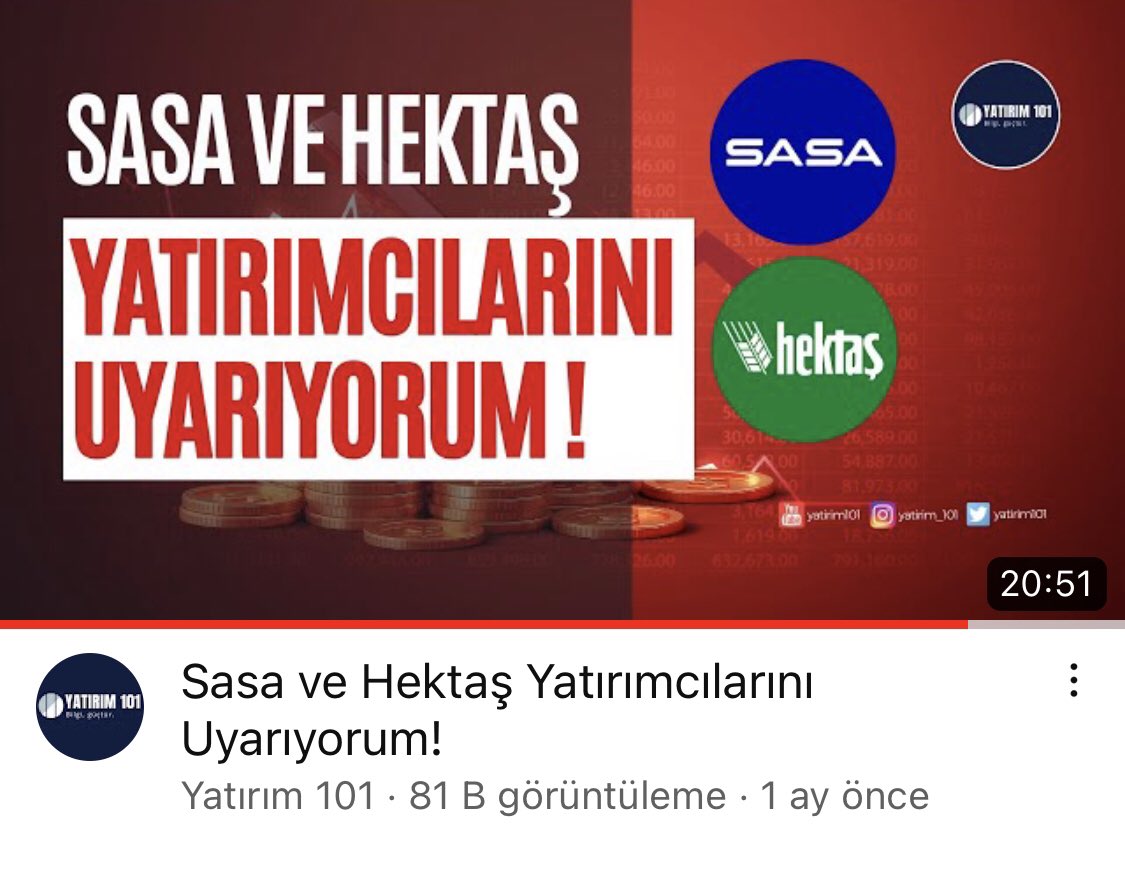Yatirim101's tweet photo. #sasa ve #hekts fiyatlamaları hakkında özellikle yeni giren yatırımcılarını 1 ay önceden uyarmıştım. Mevzu videoyu çektiğim esnada fiyatların ne olduğu değil, irrasyonel fiyatlama. Videoyu dikkatle izleyen herkes ne demek istediğimi anlamıştı zaten. https://t.co/II8rUvlYRX