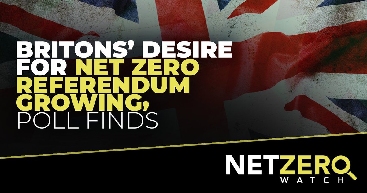 A YouGov poll - commissioned by Car26 - has found that 44% of adults in Britain supported holding a national referendum to decide whether or not the UK pursues Net Zero, with only 27% opposed, while 29% said they did not know.

#CostOfNetZero

Read more: telegraph.co.uk/politics/2022/…