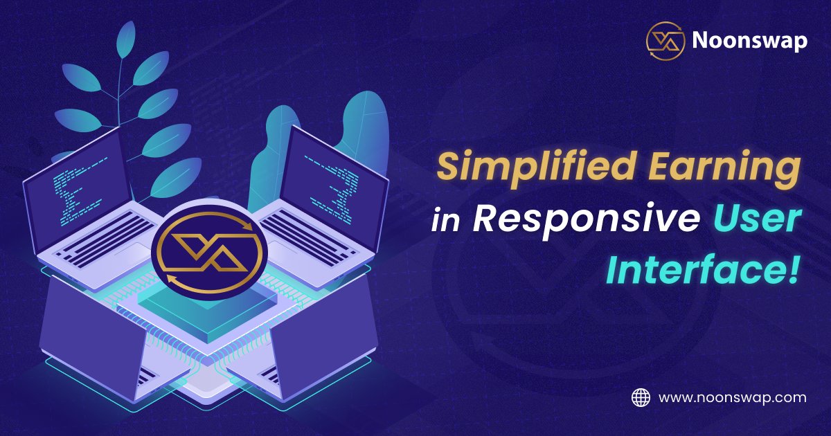 Friendly user interface of Noonswap exhibits the  finest time to mark the trading history with simplified earning routes of crypto. 

Join Telegram:t.me/NoonSwap
Visit: noonswap.com

#Noonswap #SwapExchange #Dexprotocols #BSC #Ethereum #Noonx #NoonDex