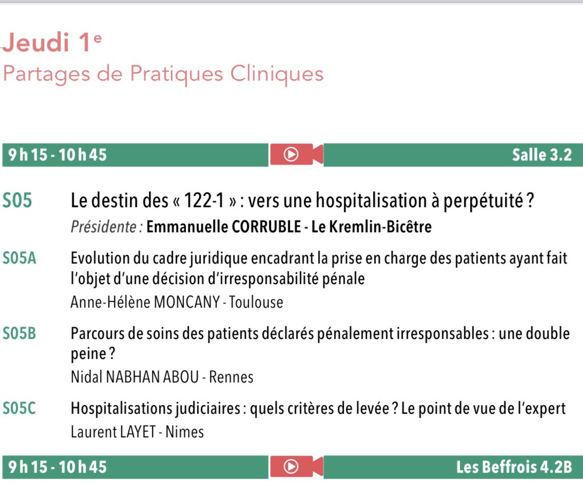 NidalNabhan's tweet photo. @AMoncany @CorrubleE   Une session qui concerne ces patients remarquables reconnus irresponsables sur le plan pénal @ENM_France @ppcaRennes @PG_CA_Rennes  #chambredelinstruction #UMD #UHSA #article122-1  c est @HalimaVial  qui remplacera @laurent_layet  empêche @CfpNathalie https://t.co/nQo9e21Z37