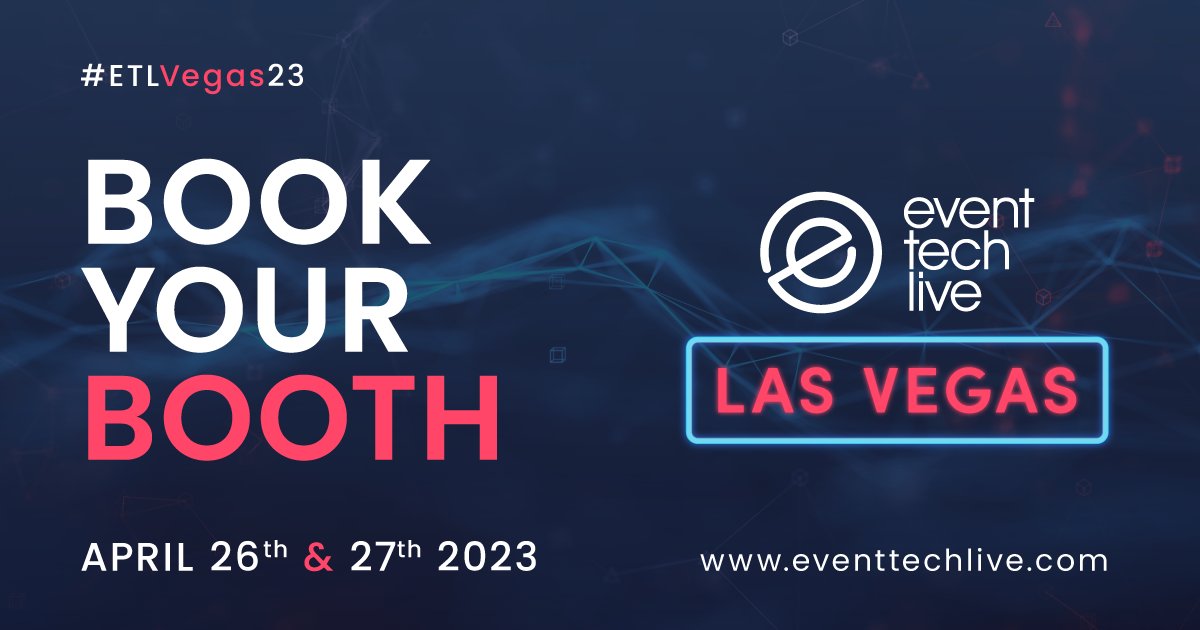 There are only 5 months to go until #ETLVegas23 😱

Have you secured your space? 

Contact our team - sales@eventtechlive.com -  for booth and sponsorship opportunities.

#EventTech #EventProfs