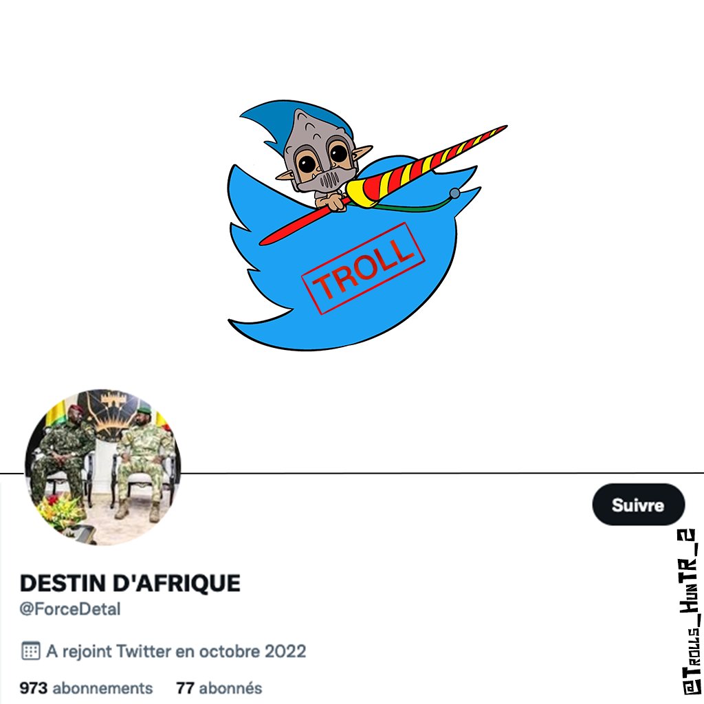 Trolls_HunTR_2's tweet photo. Le troll, cette espèce qui joue les chevaliers blancs...
 
#africa  #Mali #troll #THC #Osint #Meme #TrollHuntingClub #AfricanTrollHuntingCrew https://t.co/t38cUZk3fk