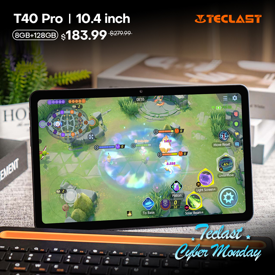 TeclastJapan's tweet photo. #TeclastCyberMonday🎉🎉
2022年Teclastサイバーマンデセールが始まります🙌 #T40Pro のパワーは何だと思いますか? 驚くべきことに、究極のゲーム対応のUnisoc T618プロセッサを備えています🏄♂️
カートに追加🛍️:https://t.co/B3q0PdR7FT
セールページ🌠:https://t.co/udQtfOh8ai
#サイバーマンデ https://t.co/hDpXnyOXrs