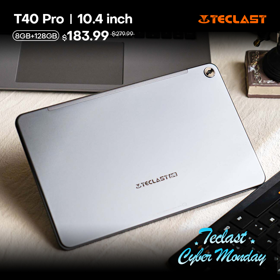 TeclastJapan's tweet photo. #TeclastCyberMonday🎉🎉
2022年Teclastサイバーマンデセールが始まります🙌 #T40Pro のパワーは何だと思いますか? 驚くべきことに、究極のゲーム対応のUnisoc T618プロセッサを備えています🏄♂️
カートに追加🛍️:https://t.co/B3q0PdR7FT
セールページ🌠:https://t.co/udQtfOh8ai
#サイバーマンデ https://t.co/hDpXnyOXrs