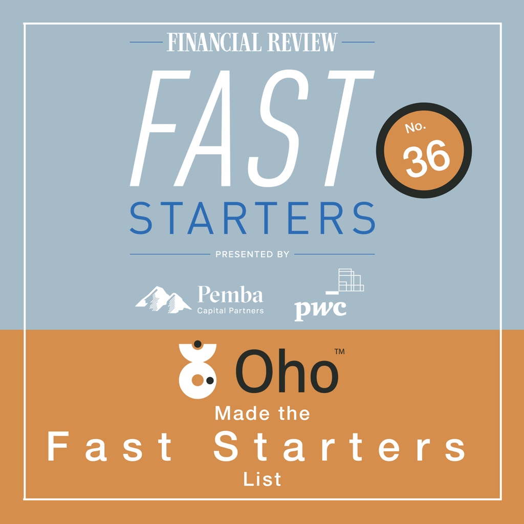 Oho has been crowned as one of Australia’s 100 fastest growing start-ups for 2022 by ! We are so honoured to be recognised as a part of a group of amazing companies changing the world.  

l8r.it/wnkO  

 #oho #faststarters #accreditioncompliance #afr