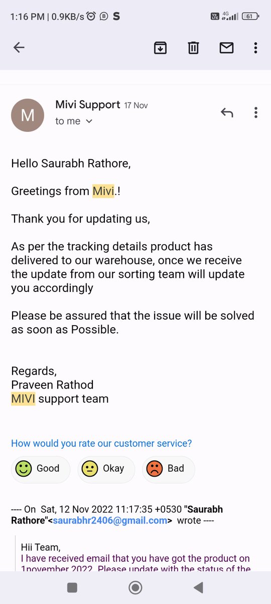 saurabh54141482's tweet photo. @Mivi_Official  you are making a fool of all Indians with the tag of made-in-India brand which comes with every product one year warranty. It's a really big lie and you are not Providing proper customer support for the warranty claim process. https://t.co/xfuW1KzlEi