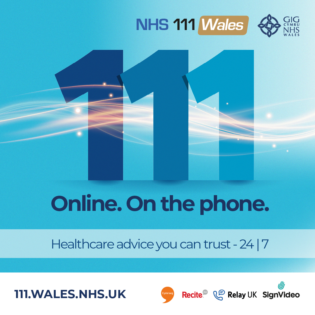 WGHealthandCare's tweet photo. Urgent medical and health advice is now available across Wales 24/7.

NHS 111 gives people up-to-date health advice and guidance and will advise on which NHS service is right for you.

💻 https://t.co/zYhkW4n6bH
📱 Call 111 https://t.co/wGhWJ12PnS