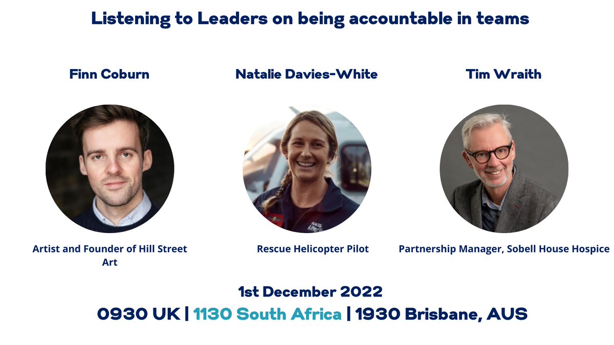 Register now for the listening to leaders webinar this Thursday: lnkd.in/ejf_X-jy We will be joined by some great speakers to discuss being accountable in teams. #connectingtoexcellence #listeningtoleaders