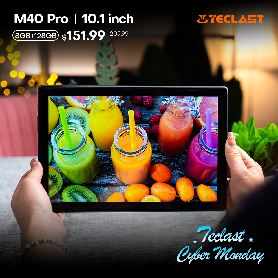 TeclastJapan's tweet photo. #TeclastCyberMonday🎉🎉
2022年Teclastサイバーマンデセールが始まります🙌 Teclast #M40Pro の10.1インチディスプレイと8+128ストレージでスマートライフを楽しめましょう🎊
カートに追加🛍️:https://t.co/YNxkQZiNGd
セールページ🌠:https://t.co/udQtfOh8ai
#Teclast #サイバーマンデ https://t.co/7FYIts4FSW