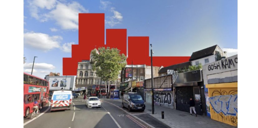 ACAPeckham's tweet photo. #Peckham town centre has a #Conservation Area and historic buildings from 18th century &amp; earlier. A Townscape #Heritage Initiative project is completing, funded by @TNLUK  &amp; and @lb_southwark &amp; local businesses.  This compkex context will be harmed by the bulk of these proposals https://t.co/fSwRQZdPNQ
