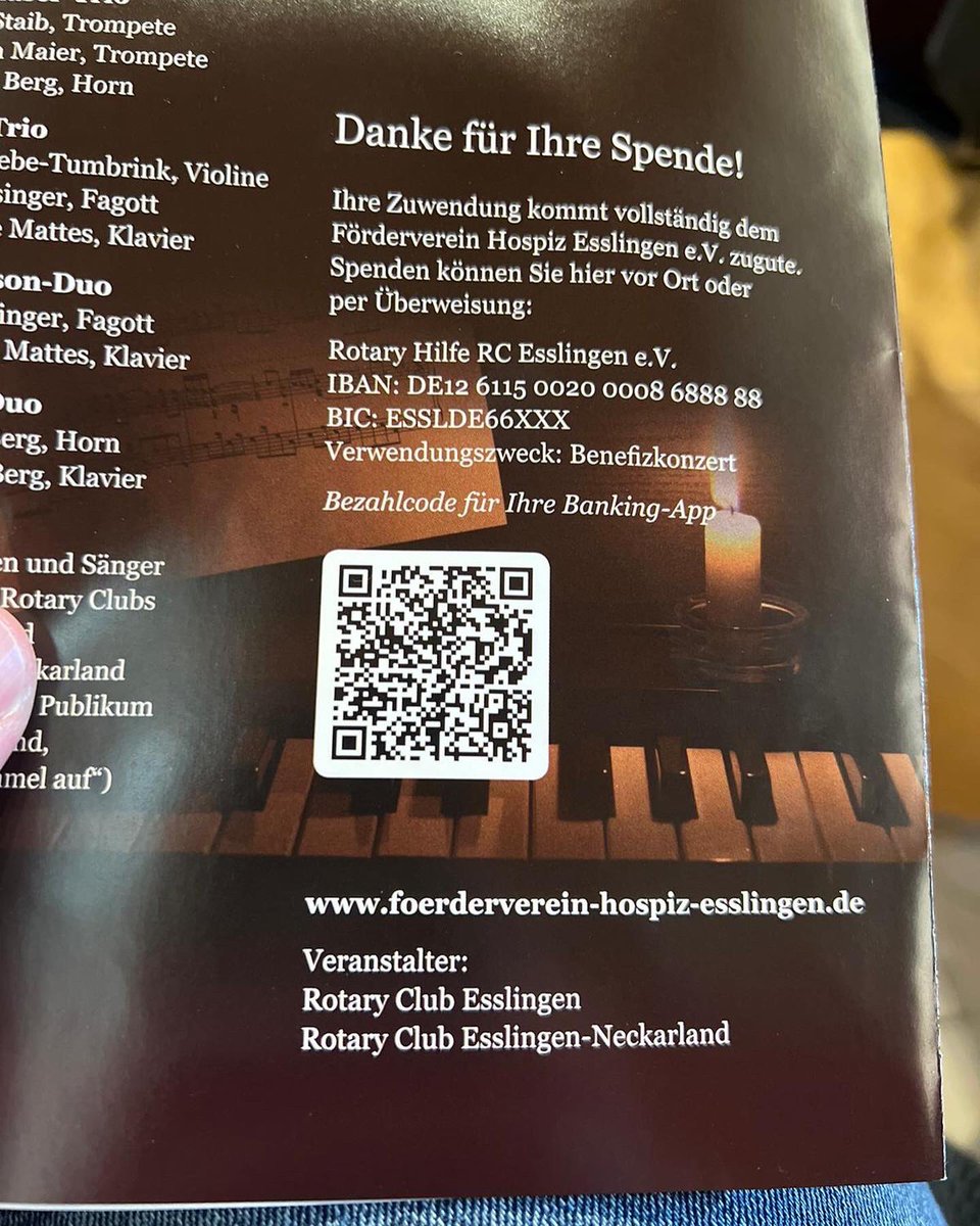 nicolasfink_mdl's tweet photo. #Hospiz ist ein sehr wichtiges Thema, das wir nicht ausblenden dürfen. Umso wichtiger deshalb, die #Hospizarbeit zu unterstützen. Gestern fand im neuen Blarer das #Benefizkonzert für das #Esslinger Hospiz des #Rotary statt. https://t.co/gyPwsqAMBu