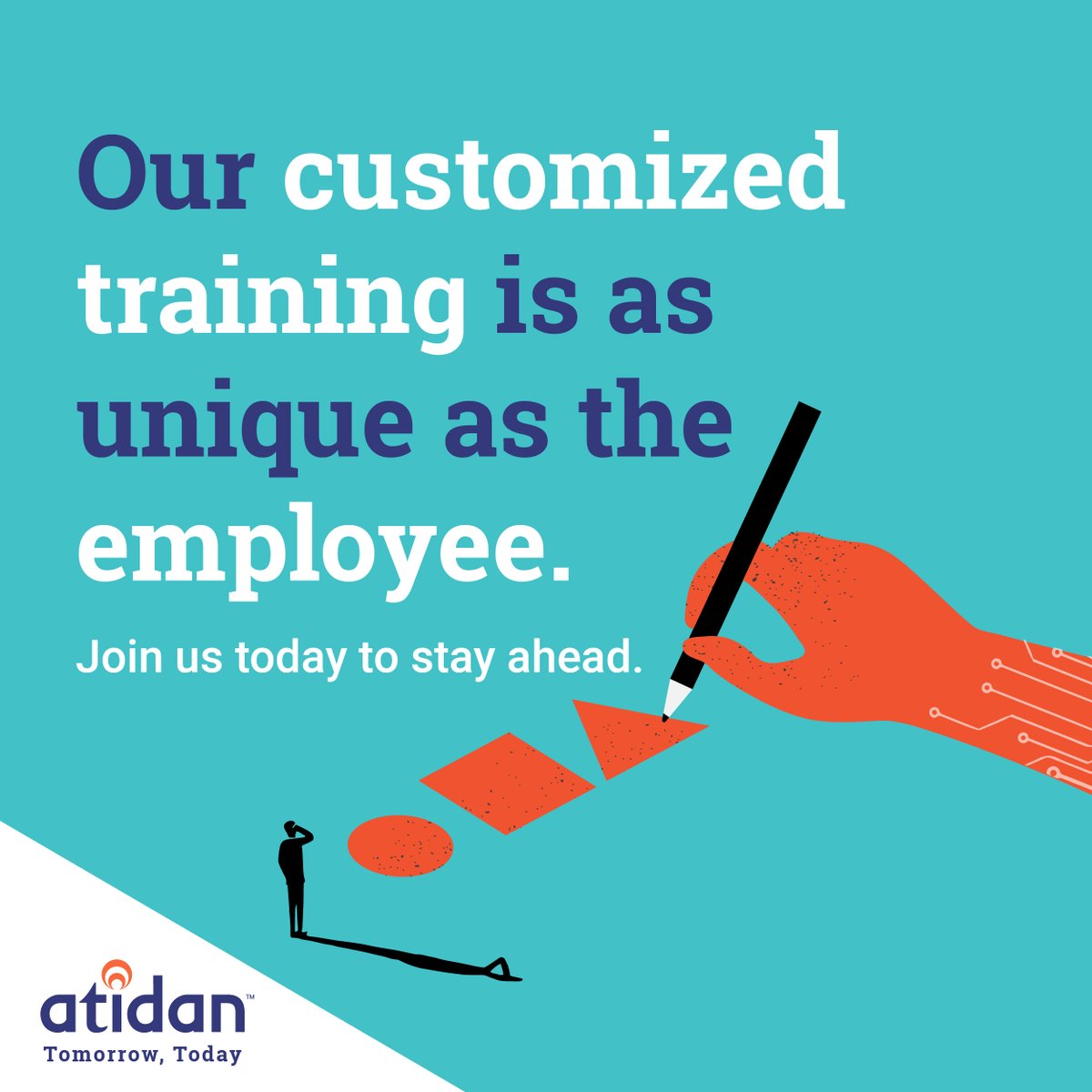 atidantweets's tweet photo. At Atidan, we understand the importance of upskilling to stay ahead of the curve. That is why we have customized training programs that employees can undertake to attain success and growth in their roles. 

Know more: https://t.co/R6qI5evsCq

#AtidanTechnology #TomorrowToday https://t.co/fYhpAsniUP