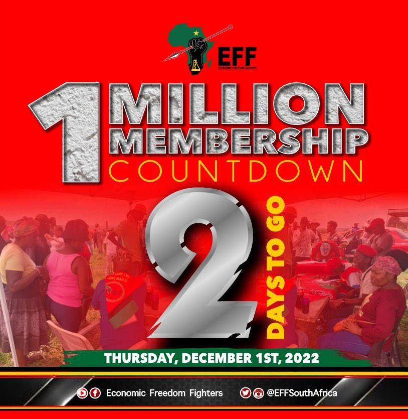 Please be counted 🙏🏿🙏🏿🙏🏿 #EFF1MillionMembershipCampaign