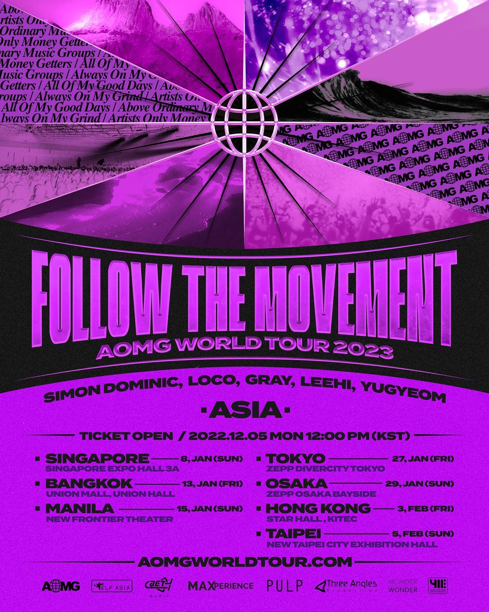 AOMGTH's tweet photo. [FOLLOW THE MOVEMENT] WORLD TOUR 2023
ไซม่อนดี, โลโค่, เกรย์, ฮาอี, ยูคยอม

https://t.co/PjyDfMUJRY

🌏ASIA
8 ม.ค. SINGAPORE
13 ม.ค.ไทย
15 ม.ค. MANILA
27 ม.ค. TOKYO
29 ม.ค. OSAKA
3 ก.พ. HONG KONG
5 ก.พ TAIPEI

🎫ขายบัตร 5ธ.ค เวลา 10 โมง

#AOMG #AOMGWORLDTOUR2023 #FTMWORLDTOUR2023 https://t.co/SGMqowWp9O