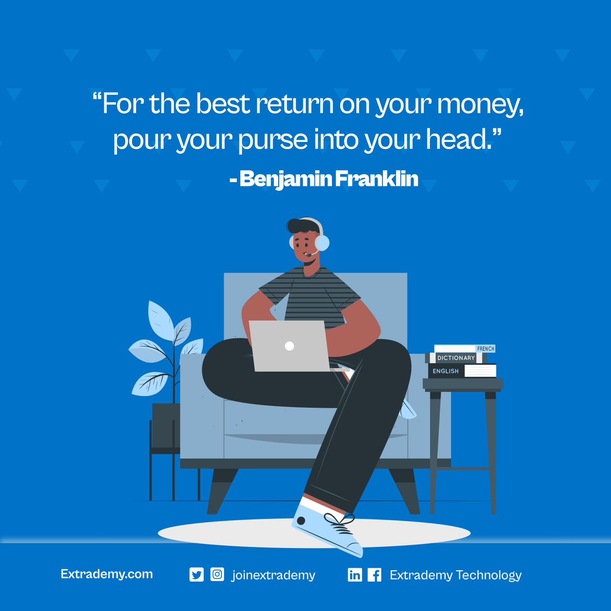 joinextrademy's tweet photo. There's one investment you'll never lose money on: investing in knowledge.
When you invest in knowledge, you get the best return because this knowledge can be applied to building relationships, solving problems, and making more money.
#happymonday #extrademy #newweek #learn https://t.co/gzusgcupqp