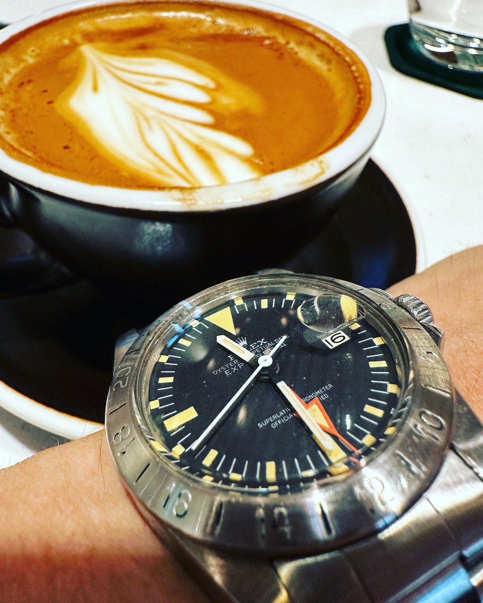GM. Took her for a latte. Dun u like the colours? #mfers #rolex