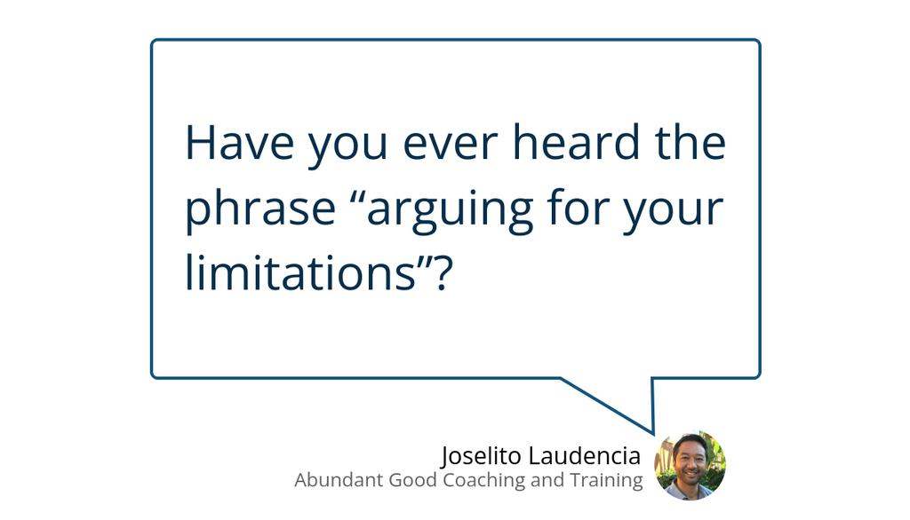 joselitol's tweet photo. Instead of arguing for your limitations, what if you argue for your possibilities?

Read the full article: Do you argue for your limitations?
▸ https://t.co/zpowdd6xTw

#spirituality #lifecoach #personalgrowth https://t.co/fArmdsXTsv