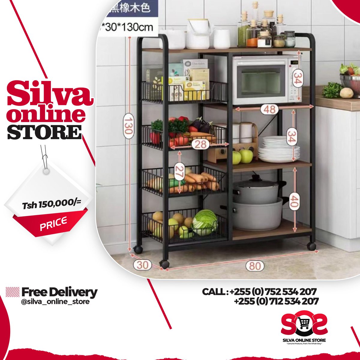 _SoSLLC's tweet photo. Multi-Function Kitchen Rack for Tsh. 150,000/= only.
Place your order now!
~
Call/Whatsapp: 0752 534 207 or 0712 534 207
Free delivery in DSM and pay on delivery.
#silvaonlinestore #genuineproducts #kitchen #kitchenrack #organized #vyombo #onlineshop #instapreneur https://t.co/Wv4cQcmuWq