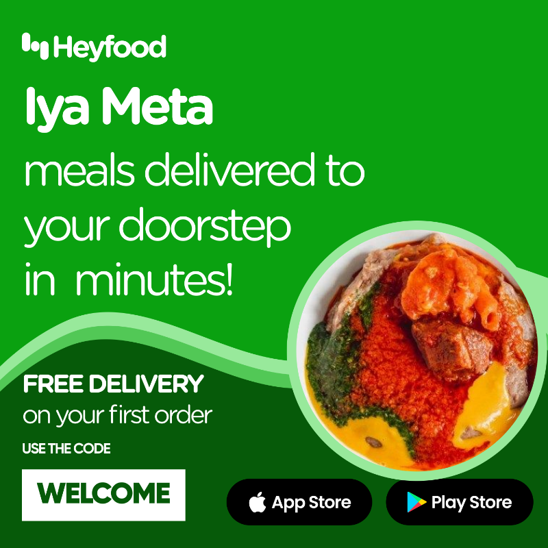 HeyfoodAfrica's tweet photo. Hey IB, have your favorite meals and groceries delivered to your doorstep in minutes. Download the Heyfood app today.