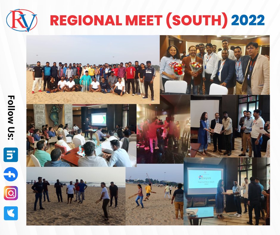'Coming together is a beginning, keeping together is progress, and working together is success”. Knowing each other & about the company were the prime motive, people from all the states/circles of the south met at Chennai for “RV Regional Meet 2022 (South)”.

#rvsolutions #Meetup