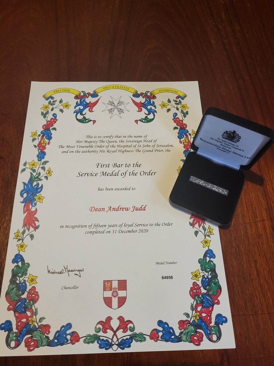 A lovely day at the Priory Church Yesterday to receive my 1st Bar to the Order for my 17yrs of Service to St John.

Congratulations to everyone who received an award or trophy. Was so nice to see so many familiar faces getting awards too 🙂
