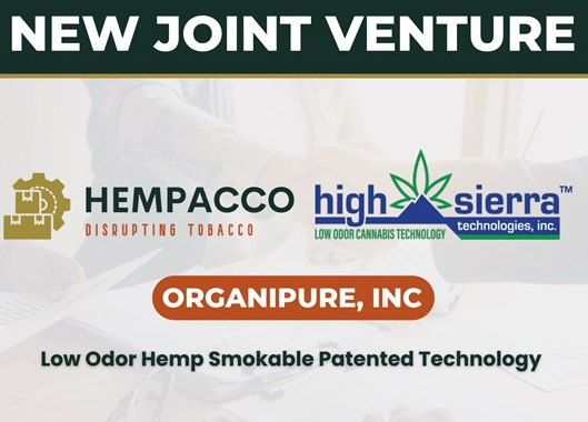 prism_mediawire's tweet photo. $HSTI $HPCO @HighSierraTech @hempacco High Sierra Technologies, Inc. Announces Joint Venture with Hempacco Co., Inc. to Produce, Market, and Sell Hemp Cigarettes https://t.co/ctOv08d5U7 #OTCQB #NASDAQ #HSTI #HPCO #Hemp #HempCigarettes #McapMediaWire #PressRelease #StockMarket https://t.co/FUoYnBC1Pn
