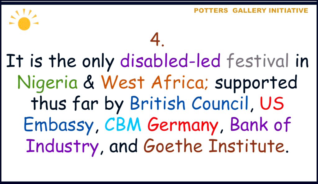 potters_gallery's tweet photo. #funfacts #abujaabilityartsfestival #disabilityinclusion #creatingmarketaccess #supportcreativity https://t.co/bZP9nIBN9I