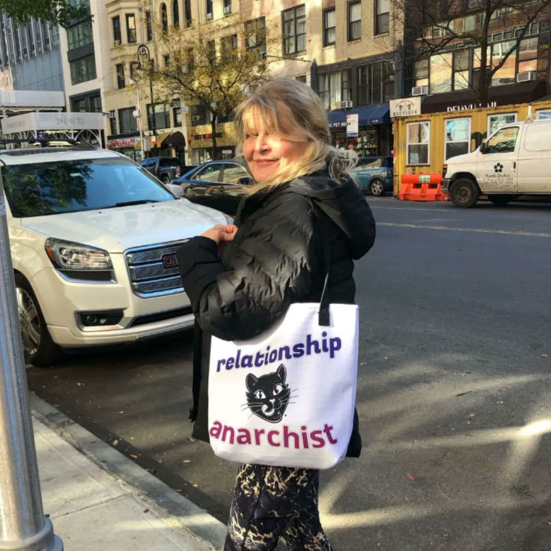 Relationship anarchy in the wild?! Yes! 🤩 This Wild &amp; Sublime fan was spotted on the streets of New York City.

Two new W&amp;S tote designs just dropped. Get yours at our merch shop: bit.ly/sublimemerch

Last day to order for Xmas delivery is December 11! 🎁