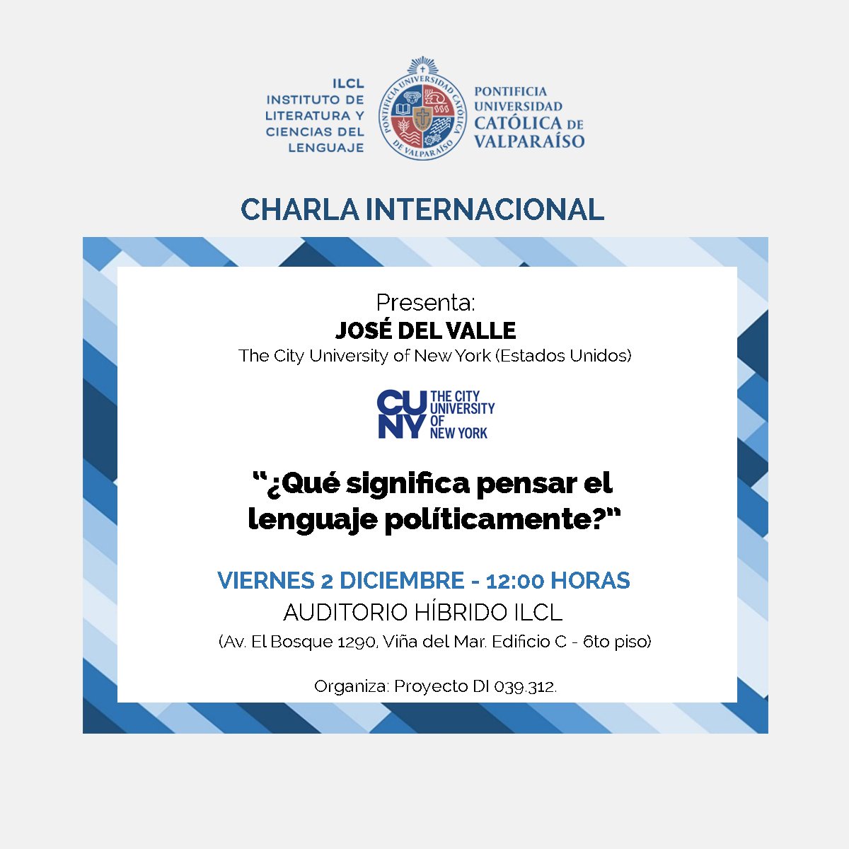 aledchile's tweet photo. 📢 Invitación a charla
¿Qué significa pensar el lenguaje políticamente? 💡
¿Cuándo? 📆
02 de diciembre// 12.00 horas
¿Dónde?
Auditorio híbrido ILCL, Viña del Mar

¡No faltes!

@comuALED @ILCLPUCV https://t.co/0RIBHKoRhh