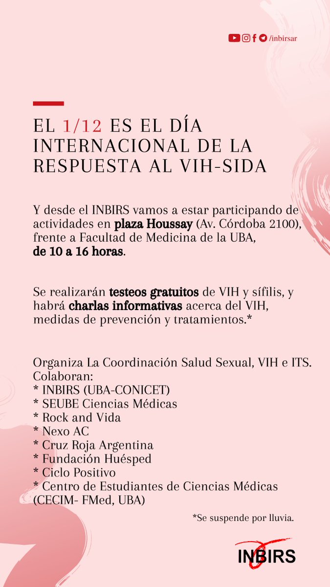 INBIRS (UBA - CONICET) (@inbirsar) on Twitter photo 