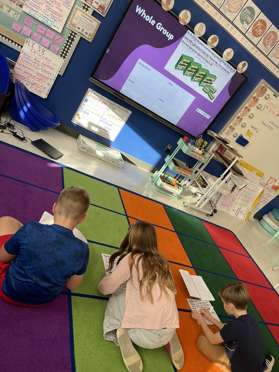 Molly_Capps's tweet photo. Mrs. Schwader’s 3rd graders using the UPSC strategy to review two step word problems🤸♀️💃 They informed me that this was a focus area for them after they took their latest NCCI😳😎 #growthmindset #intentional #immediatefeedback #gameon #GoTeamGO https://t.co/YjsysqwKWy