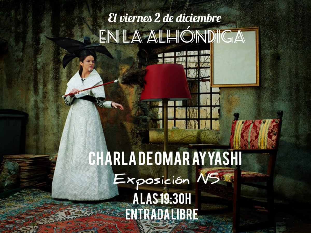 El viernes 2 de diciembre a las 19:30h Omar Ayyashi, autor de la exposición N5 enmarcada en #SÉ_CINE y ubicada la Alhóndiga, presentará su charla-taller sobre el proceso de creación de las fotografías tomadas a actrices relevantes del panorama cinematográfico español 📸✨