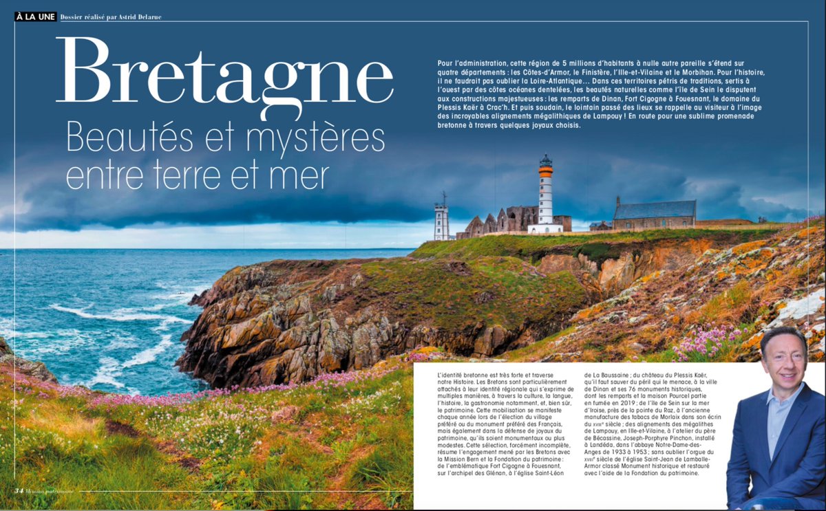 Du rêve pour débuter la semaine, direction la Bretagne et le nouveau numéro de Mission Patrimoine @ille_et_vilaine <a href="/bretagne_presse/">Service presse Région Bretagne (archivé)</a> <a href="/cotesdarmor22/">cotesdarmor</a> <a href="/finistere_29/">Département du Finistère</a> @MorbihanTourism