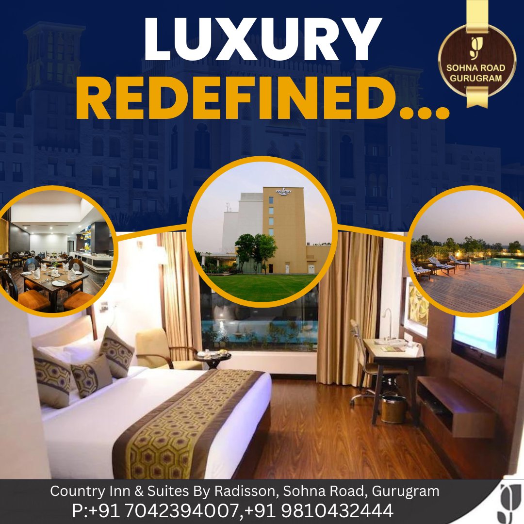 InnSohna's tweet photo. Country Inn &amp; Suites by Radisson, Sohna Road, Gurugram
For Booking and Reservations Call us:-+91 7042394007,+91 9810432444
asm@cisgurgaon-sohna.in
#Countryinnandsuites #countryinnandsuitesgurugram #hotelnearsohnatoll #weddingdestination #destinationwedding https://t.co/36FAwOchF9