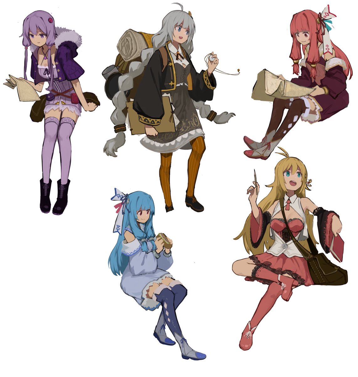 kizuna akari ,kotonoha akane ,kotonoha aoi ,tsurumaki maki ,yuzuki