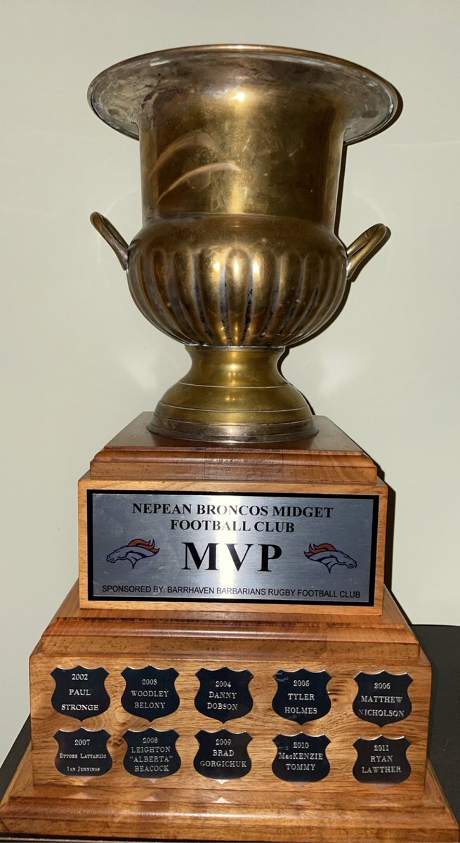 Honoured to have received Most valuable player for the Nepean Broncos in the 2022 NCAFA season