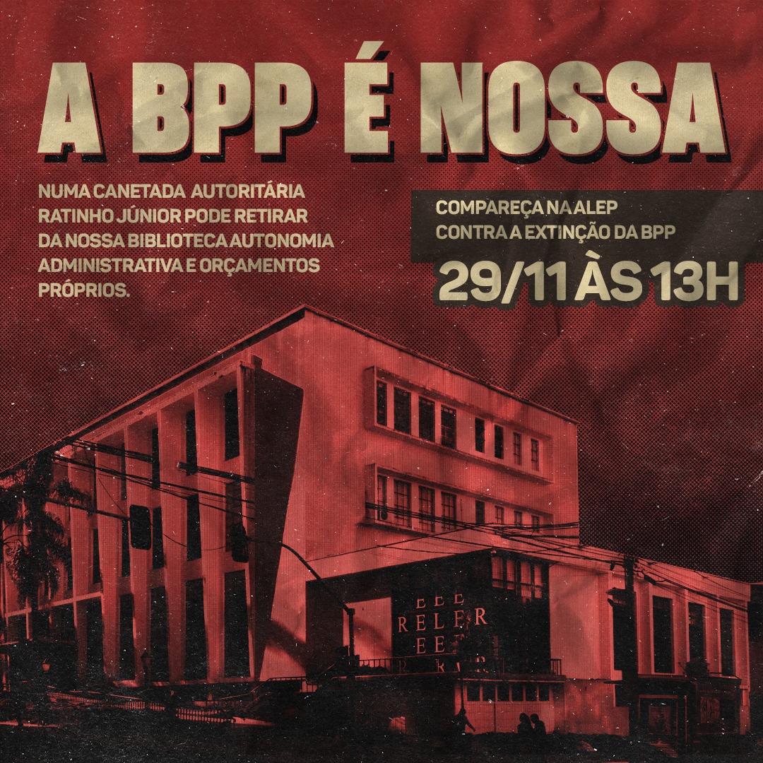 saluli's tweet image. Ajudem a salvar a #BibliotecaPublicaDoParana de ser extinta!
#salvemaBPP