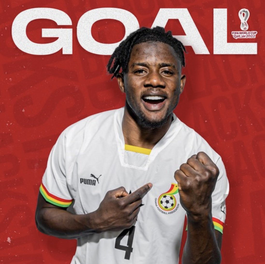 GhanaBlackstars's tweet image. 24’ 𝗚⚽️⚽️⚽️⚽️𝗔𝗟! Mohammed Salisu opens the scoring for Ghana ! GET IN 🕺🏽

🇰🇷 𝗦𝗢𝗨𝗧𝗛 𝗞𝗢𝗥𝗘𝗔 0️⃣-1️⃣ 𝗚𝗛𝗔𝗡𝗔 🇬🇭

#BlackStars | #FIFAWorldCup | #TeamGhana | #Qatar2022