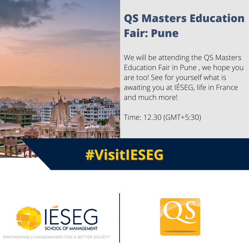 StudyatIESEG's tweet photo. Interested in one of our master’s programs? Drop by our booth at the QS Grad Fair in Pune tomorrow at The Westin Pune Koregaon Park and discuss your options with our team.
Register now➡️ https://t.co/316kAORNx4
#StudyInFrance #MastersStudy #QSEvents
https://t.co/CudwNRMHJC