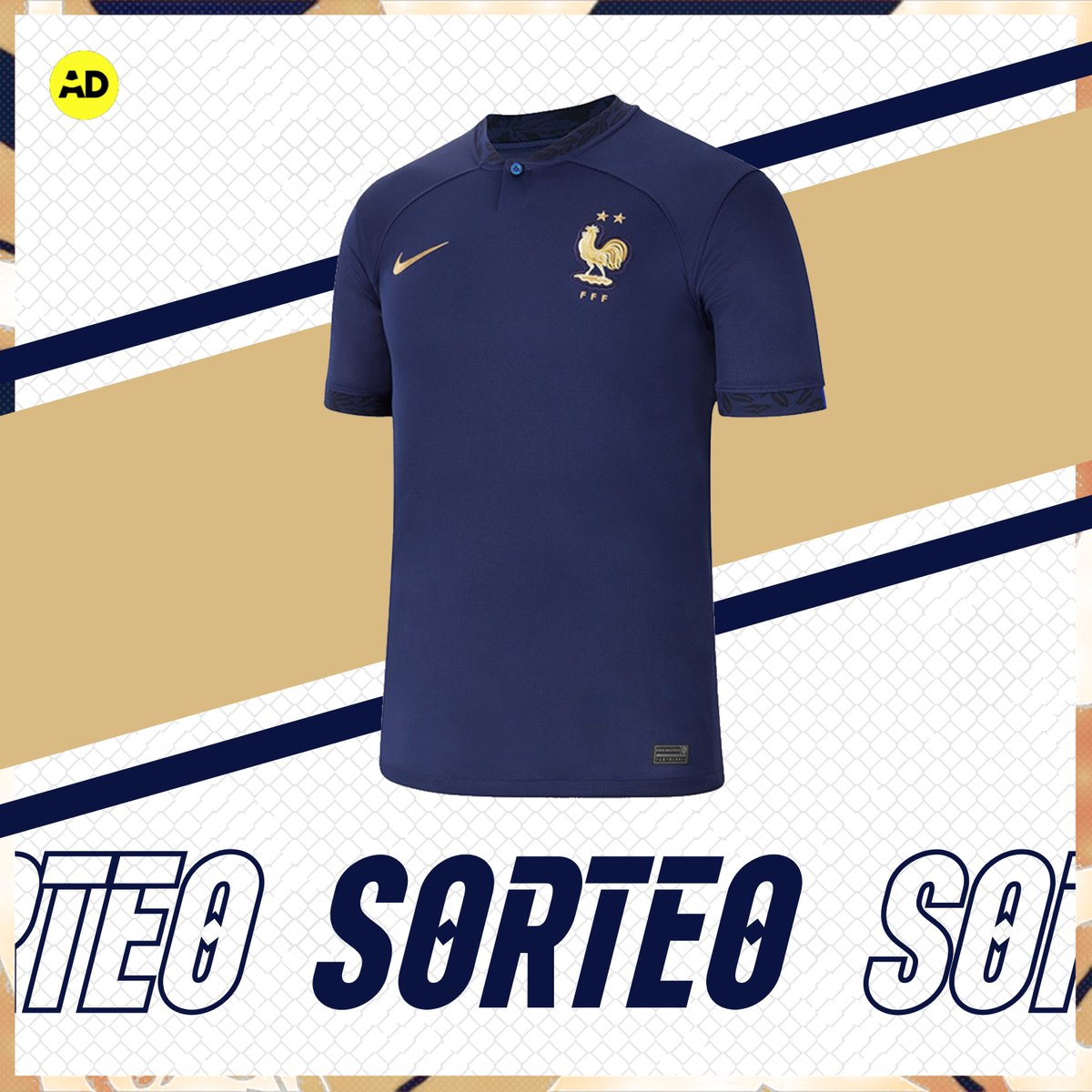 Offsider_ES's tweet photo. 🎁 ¿Quieres ganar una 𝗰𝗮𝗺𝗶𝘀𝗲𝘁𝗮 de FRANCIA? 🇫🇷

📌 Si hoy Francia gana con gol de Tchouaméni, sorteamos su camiseta entre los que den RT y nos sigan. 

🍀 ¡Mucha suerte a todos! #FIFAWorldCup | #Qatar2022 https://t.co/q93IS2KY5C