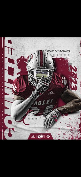 I am excited to announce I have committed to play football at Chadron State! Very grateful for this opportunity to continue my education and football career!! <a href="/CSCFootball/">Chadron State Football</a> <a href="/CoachJayLong/">Jay Long</a> <a href="/WesCoomes/">Wes Coomes</a> <a href="/_CoachGarrisJr_/">Roy Garris Jr</a> <a href="/CoachDAMartin/">Coach DA</a>